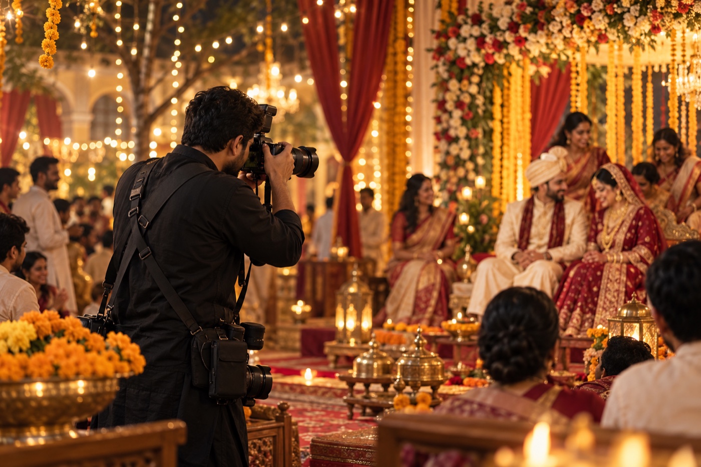 Bangladeshi wedding photographer capturing a celebration